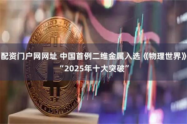 配资门户网网址 中国首例二维金属入选《物理世界》“2025年十大突破”